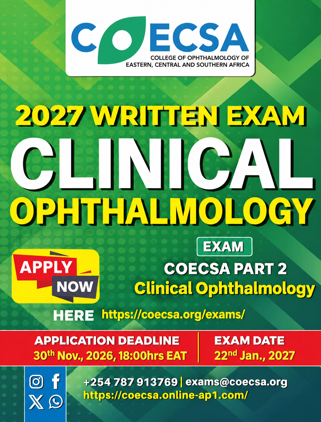 2026 COECSA Clinical Fellowship Exam
